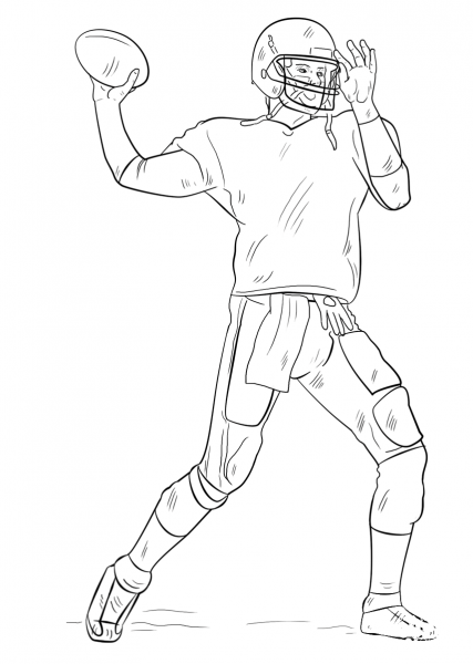 Football Player coloring page image