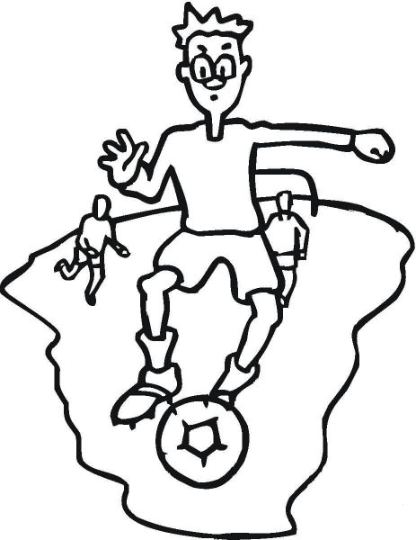 Football (Soccer) coloring page image