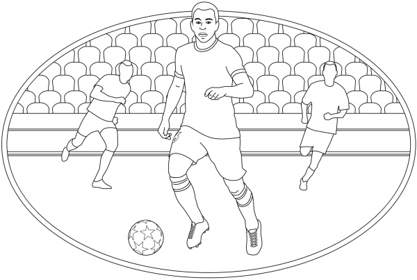 Football Soccer coloring page image