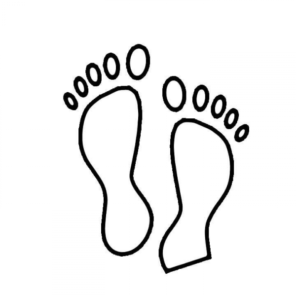 Footprint  coloring page image