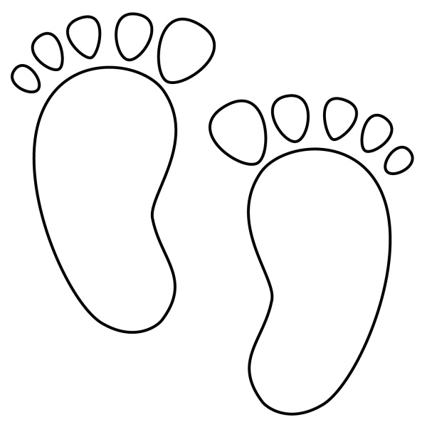 Footprints Emoji coloring page image