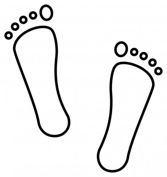 Footprints Emoji coloring page image