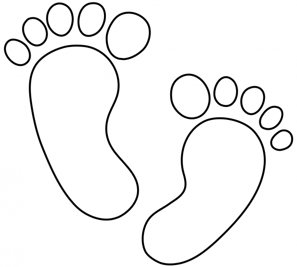 Footprints Emoji coloring page image