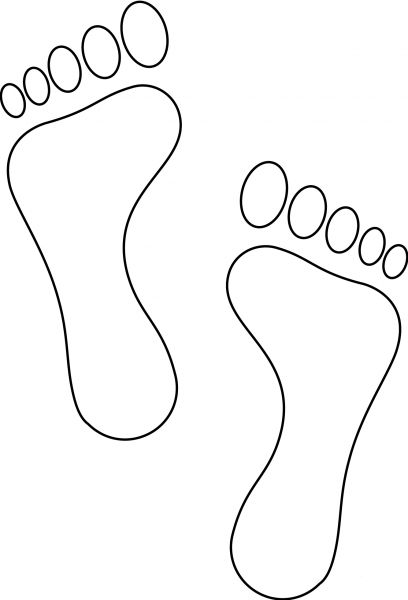 Footprints Emoji coloring page image