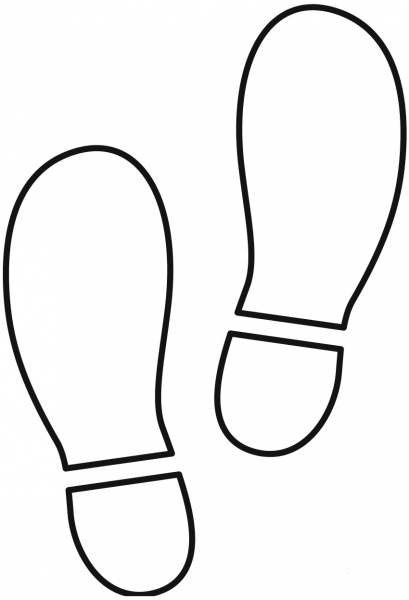 Footsteps coloring page image