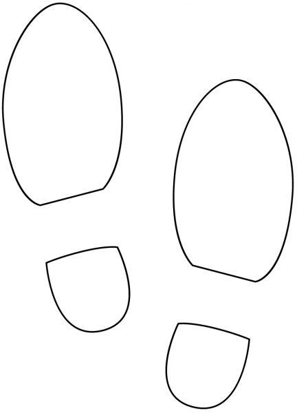 Footsteps coloring page image