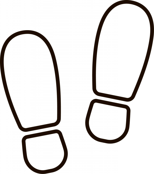 Footsteps coloring page image