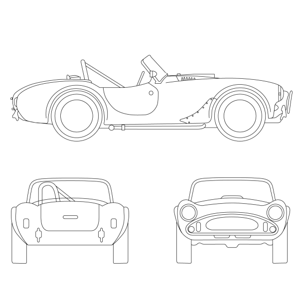 Ford Shelby Cobra coloring page image