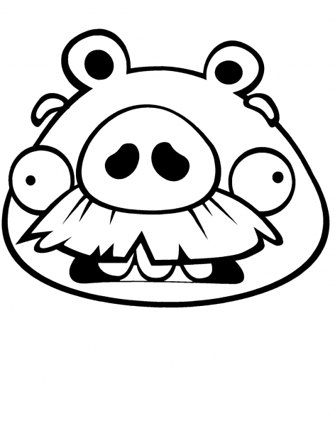 Foreman Pig coloring page image