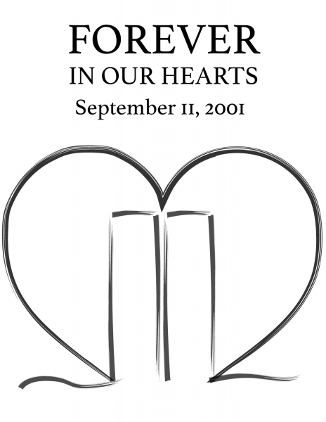 Forever in Our Hearts – September 11, 2001 coloring page image