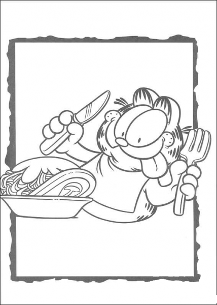 Fork And Knife  coloring page image