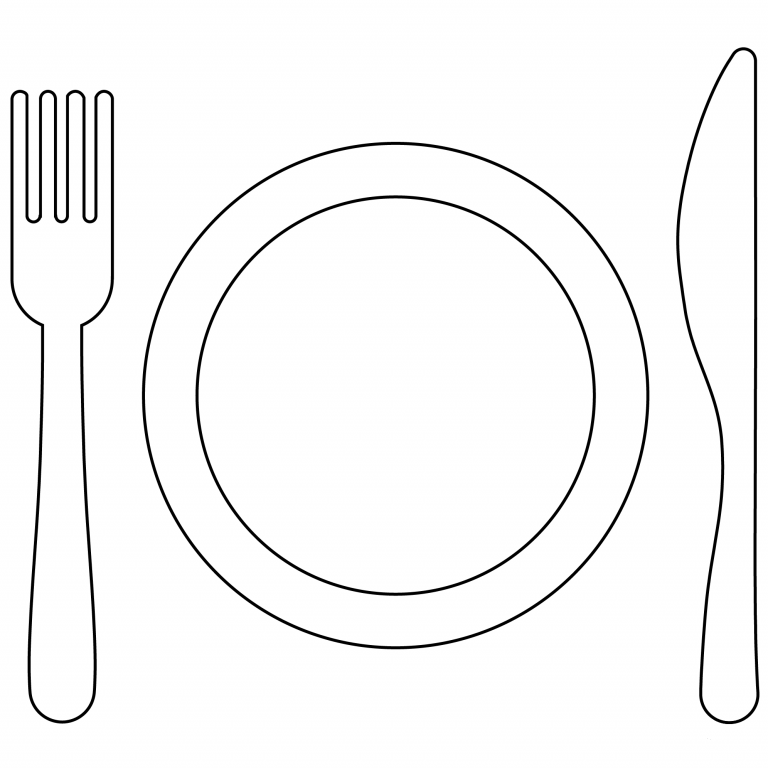 Fork and Knife Emoji coloring page - ColouringPages