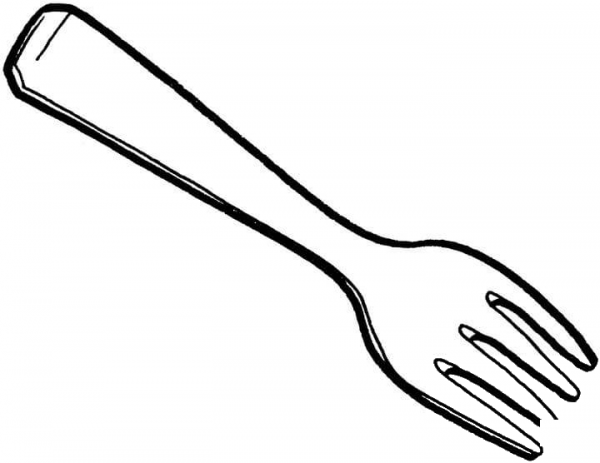 Fork  coloring page image