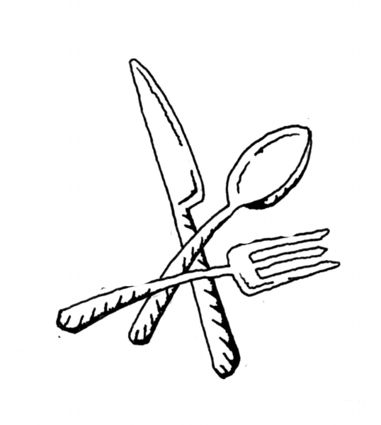 Fork Spoon And Knife  coloring page image