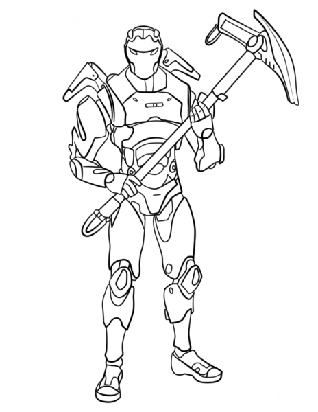 Fortnite Carbide coloring page image