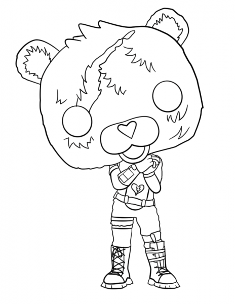 Fortnite Cuddle Team Leader coloring page image