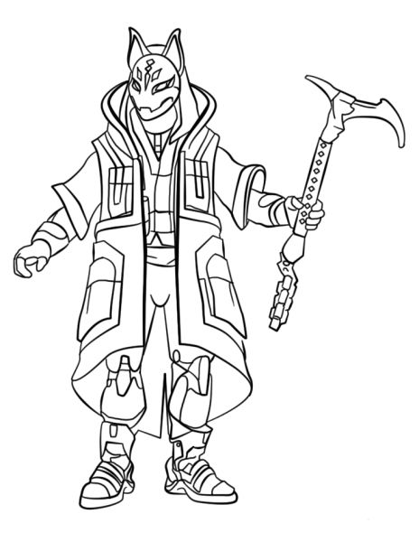 Fortnite Drift coloring page image