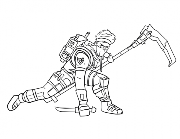 Fortnite Ninja coloring page image