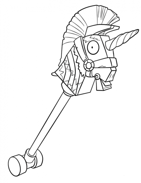 Fortnite Rainbow Smash Pickaxe coloring page - ColouringPages