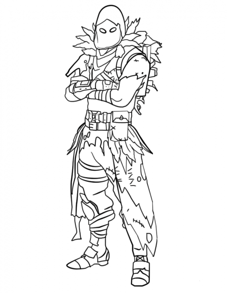 Fortnite Raven coloring page image