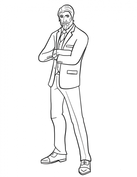 Fortnite Reaper coloring page image