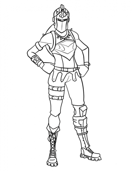 Fortnite Red Knight coloring page image