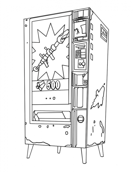 Fortnite Vending Machine coloring page image