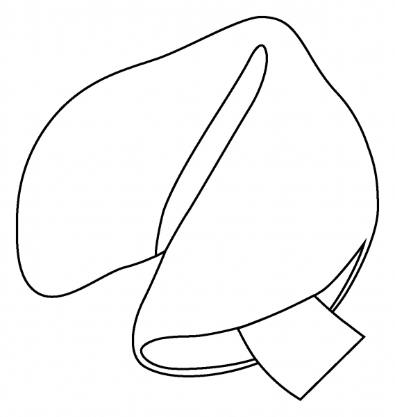 Fortune Cookie Emoji coloring page image