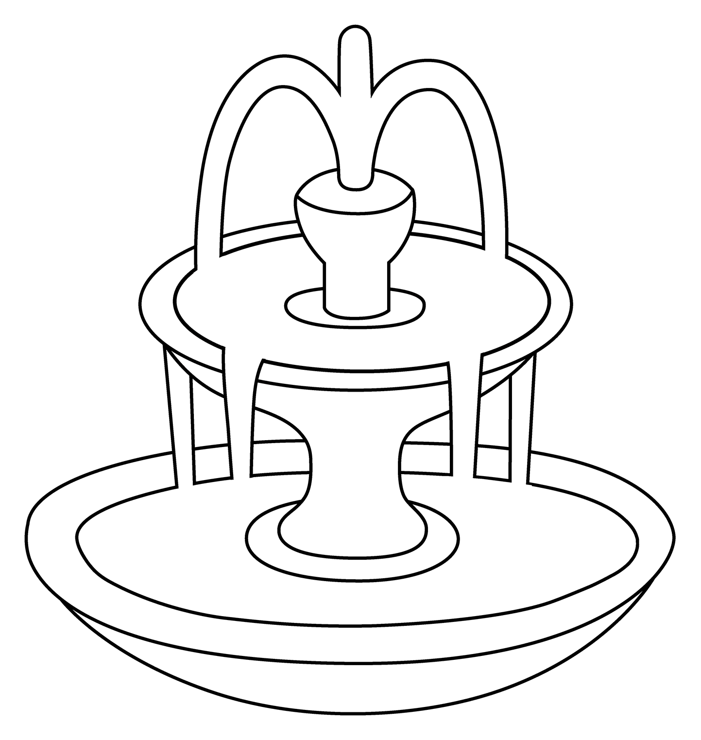 Fountain Emoji coloring page - ColouringPages