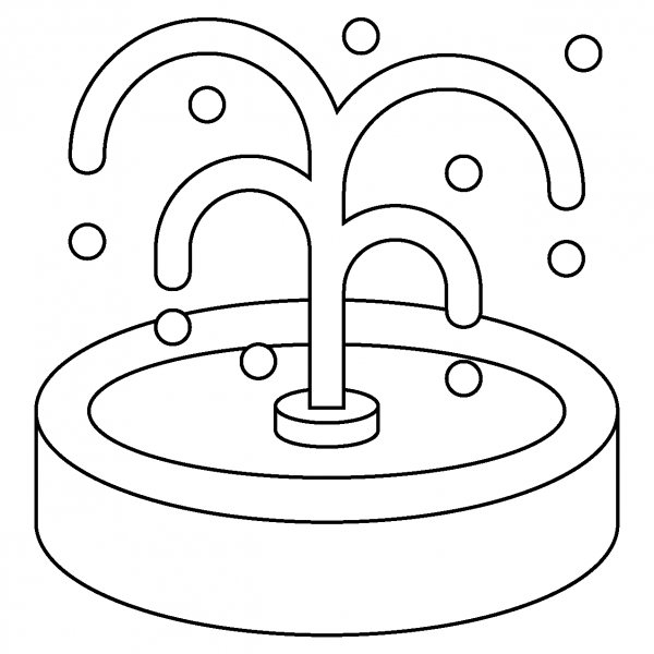 Fountain Emoji coloring page image