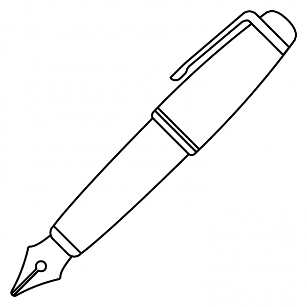 Fountain Pen Emoji coloring page image