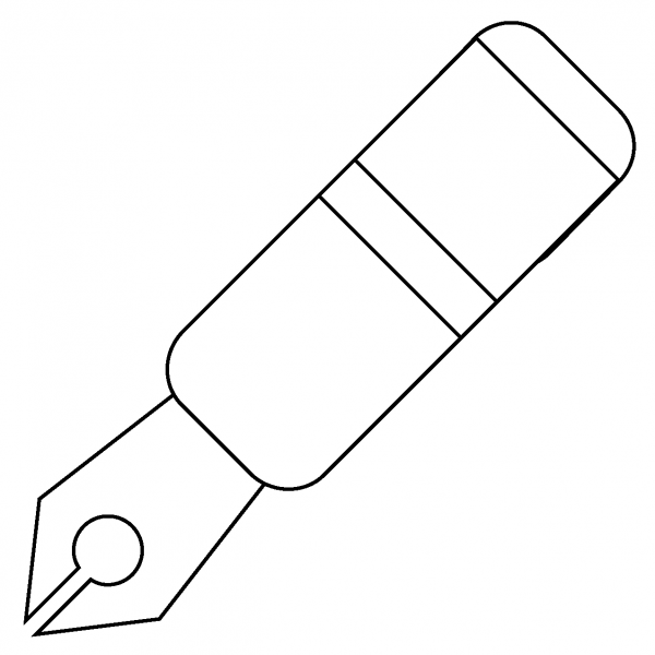 Fountain Pen Emoji coloring page image