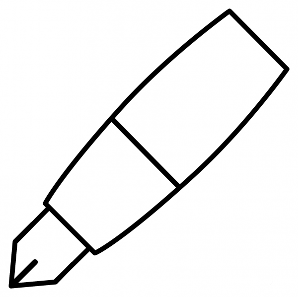 Fountain Pen Emoji coloring page image