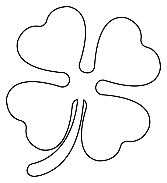 Four Leaf Clover Emoji coloring page - ColouringPages