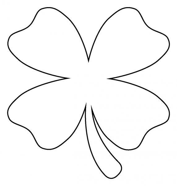 Four-Leaf Clover Emoji coloring page image