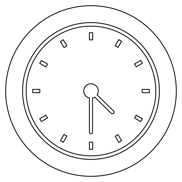 Four Thirty Emoji coloring page image