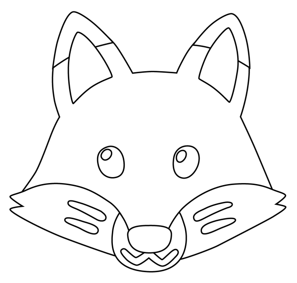 Fox Emoji coloring page image
