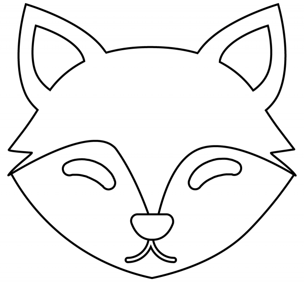 Fox Emoji coloring page image