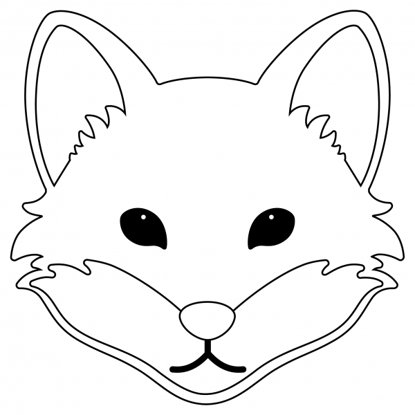 Fox Emoji coloring page image