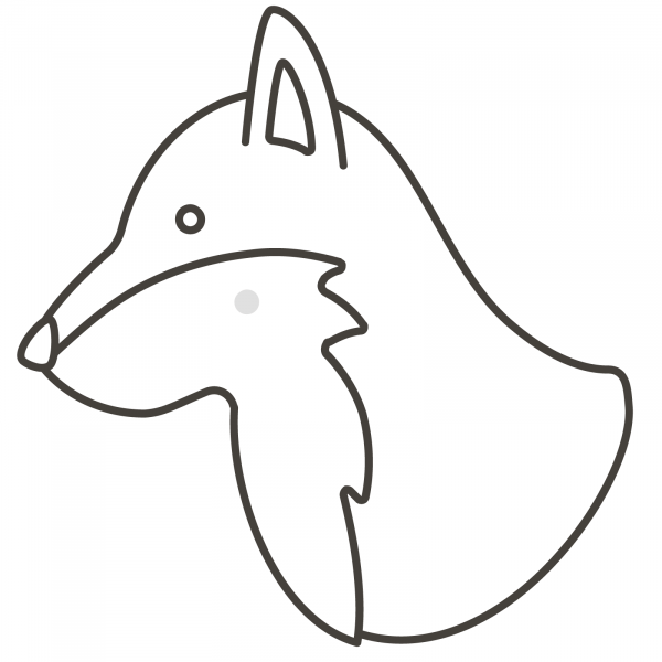 Fox Face coloring page image