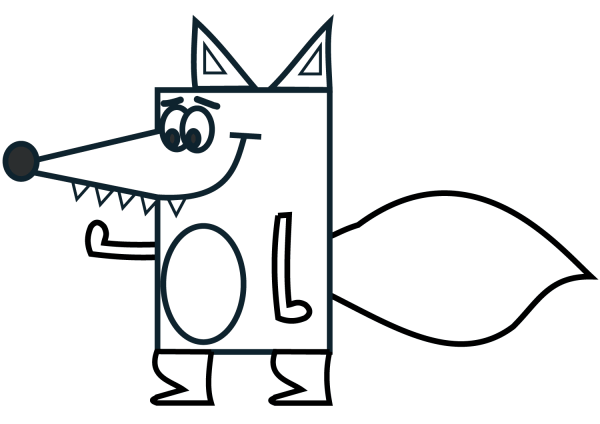 Fox Feel Cool Illustration coloring page image