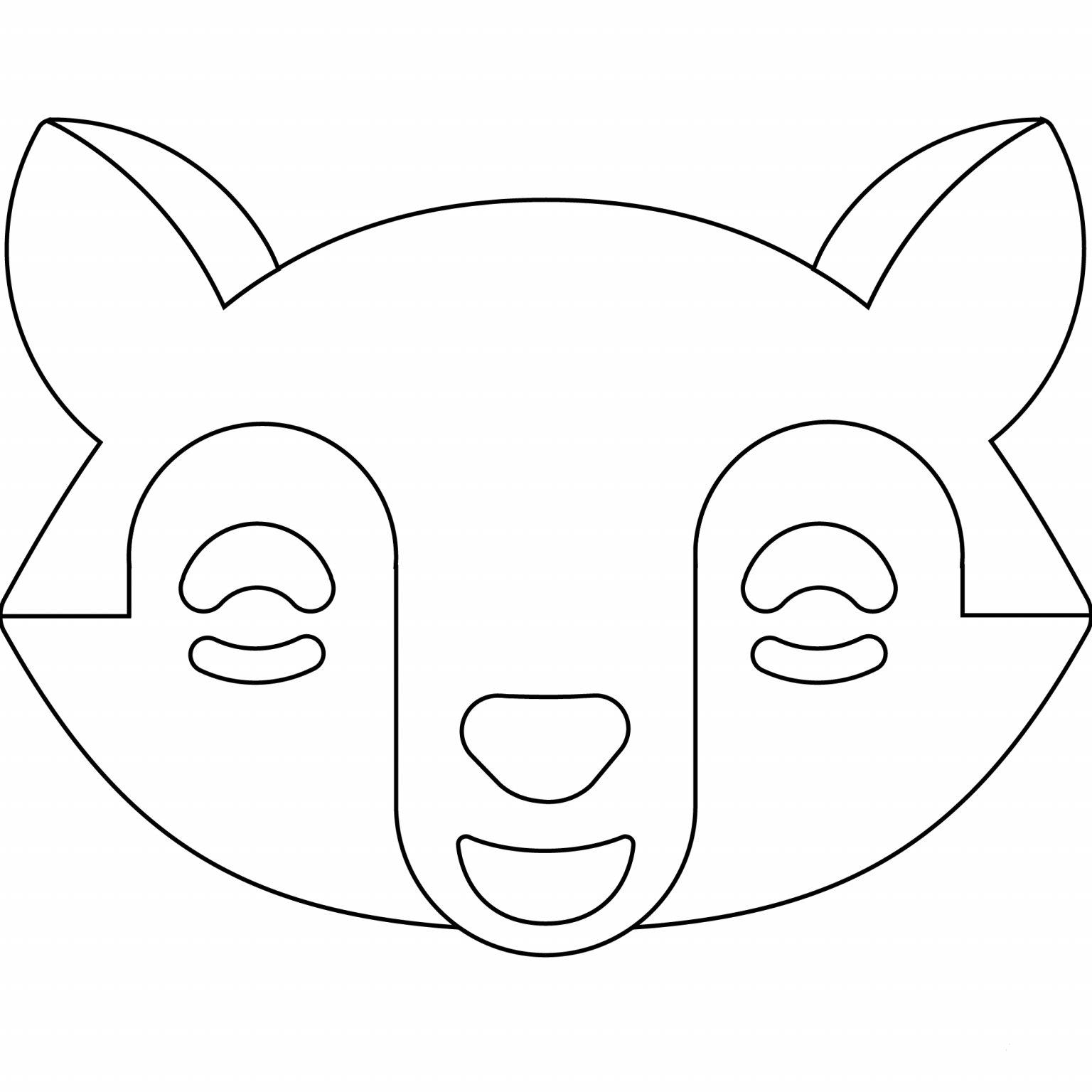 Fox Grin Face Emoji Coloring Page Colouringpages