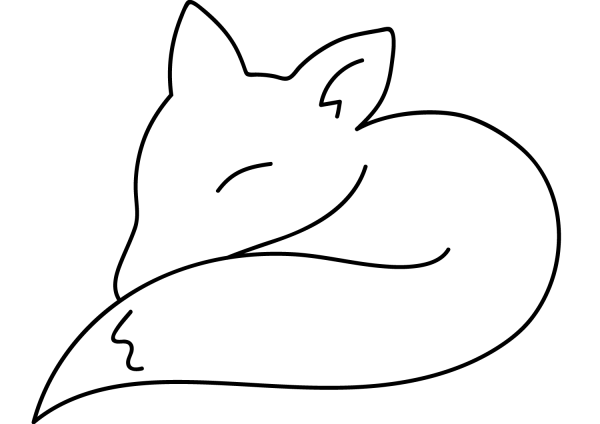 Fox Sleeping coloring page image