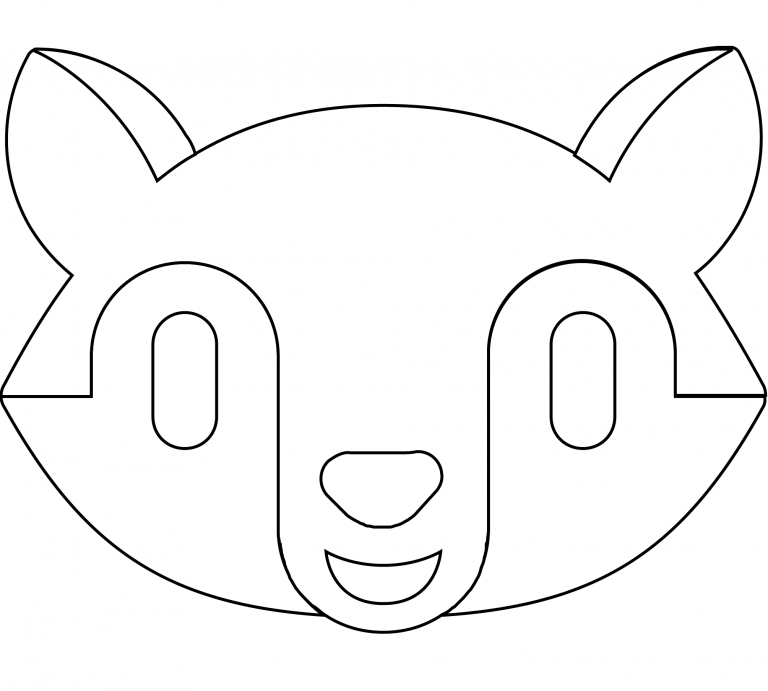 Fox Smiling Face Emoji coloring page - ColouringPages