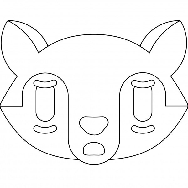 Fox Weary Face Emoji coloring page image