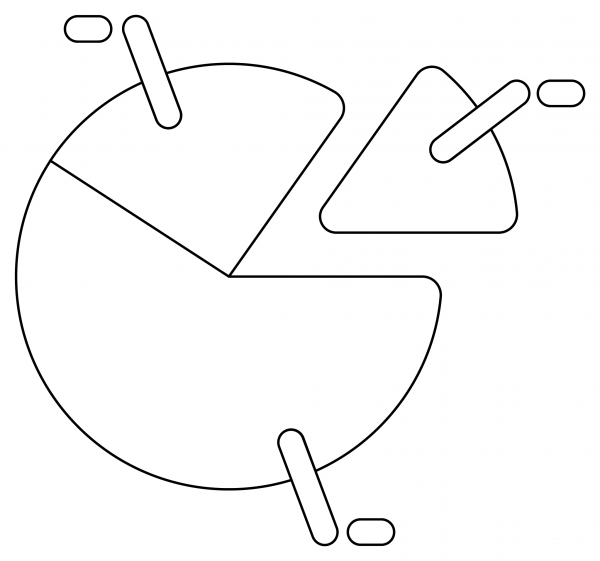 Fractions coloring page image