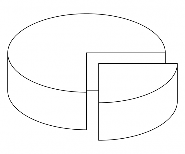 Fractions coloring page image