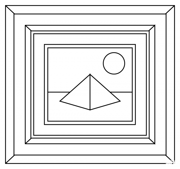 Framed Picture coloring page image
