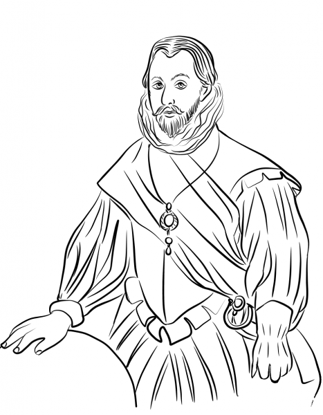 Francis Drake coloring page image