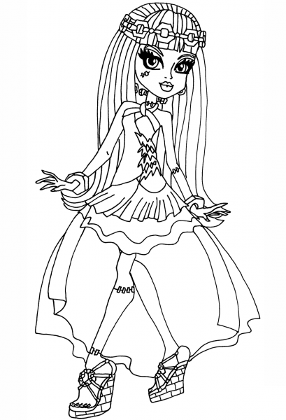 Frankie 13 Wishes coloring page image